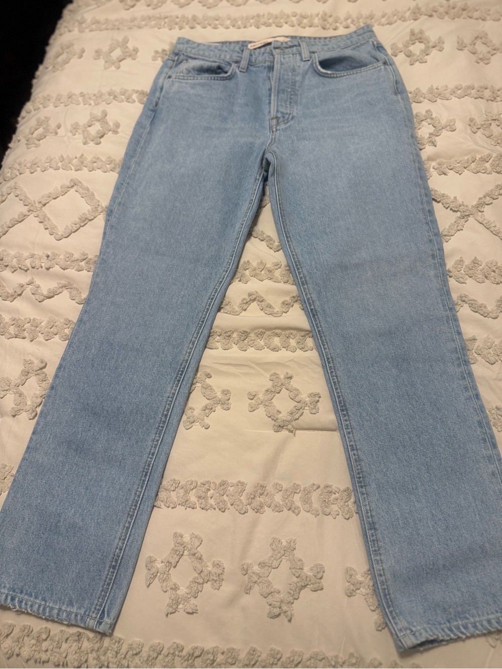 girlfriend collective Light Blue Straight-Leg Jeans